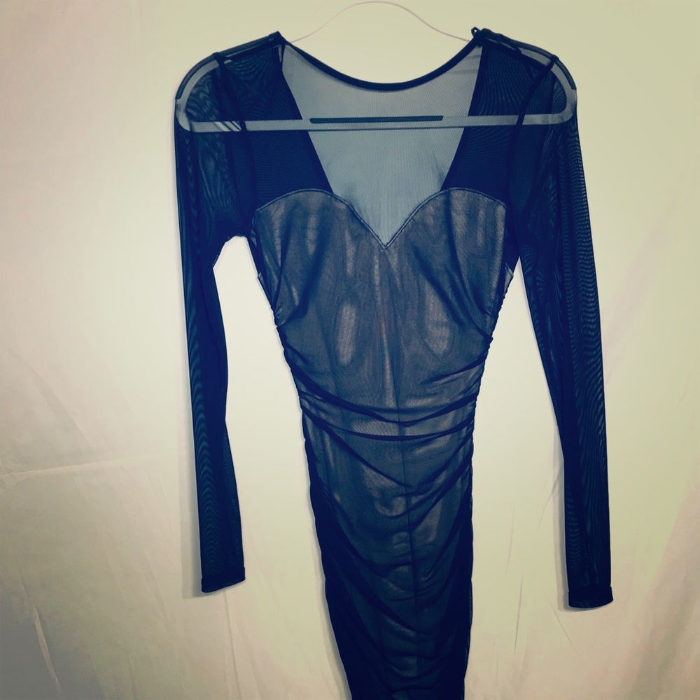 Windsor long sleeve midi dress